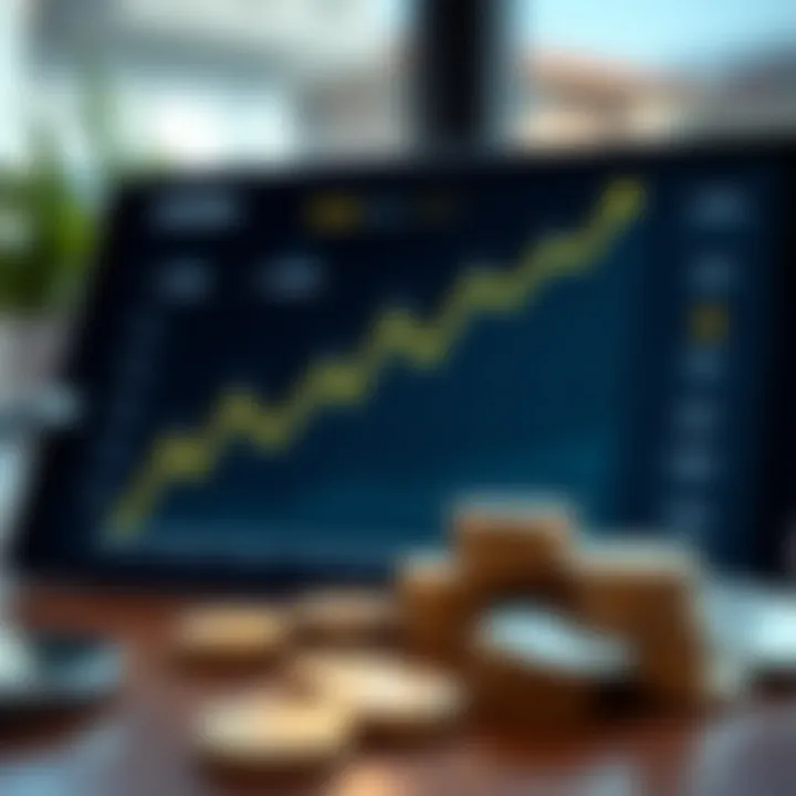 Visualizing Savings Growth with Apps Graph showing savings growth over time with app usage