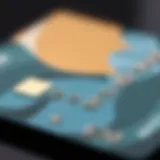 A close-up of a credit card featuring a unique design.