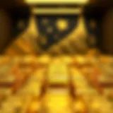 An elegant display of gold bullion bars