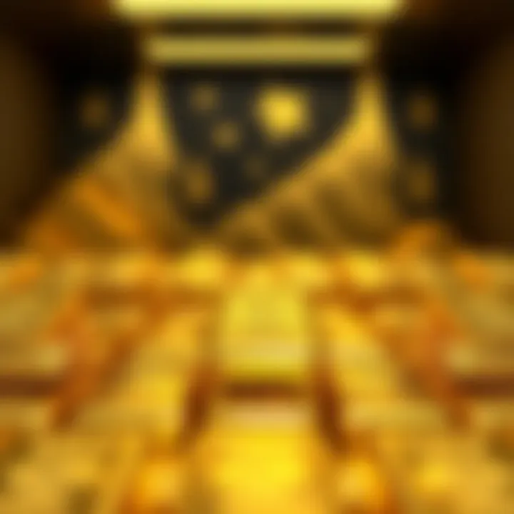 Gold Bullion Bars An elegant display of gold bullion bars