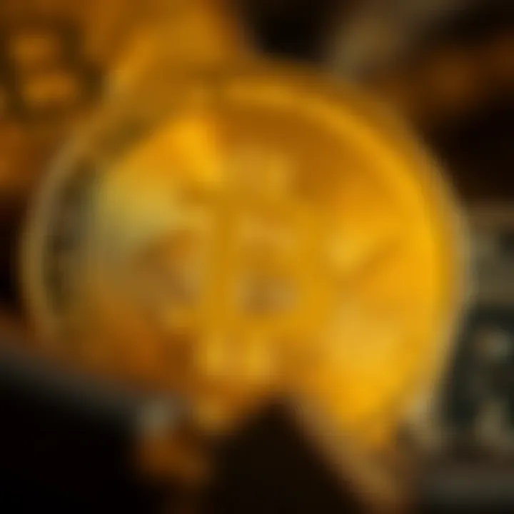 Intricate Gold Coin Design A close-up of a gold coin, highlighting its intricate design