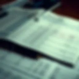 Financial ledger with detailed entries