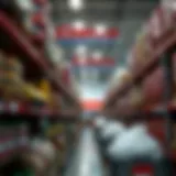 Costco store interior showcasing bulk products