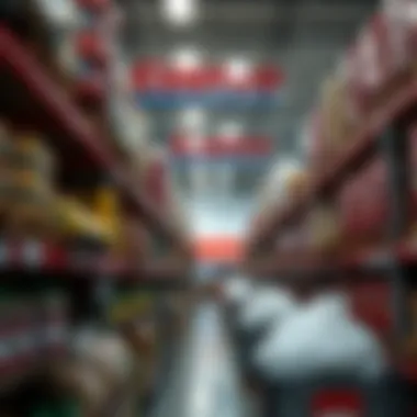 Costco store interior showcasing bulk products