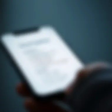 A mobile screen featuring a compliance checklist for invoices