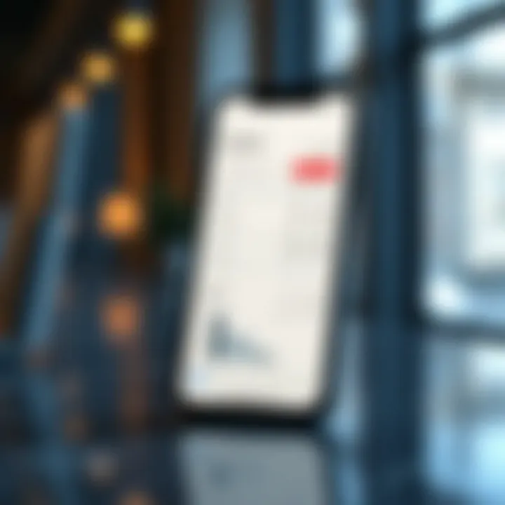 A sleek mobile device displaying a modern invoice template