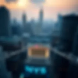 Aerial view of the New York Stock Exchange building