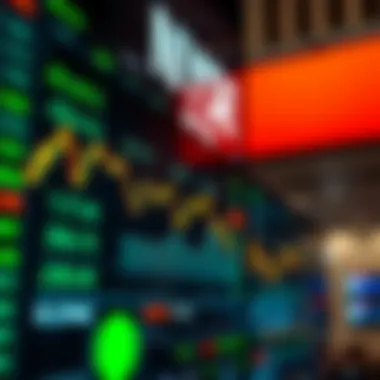 Trading Statistics on Digital Screen Digital screen displaying trading statistics