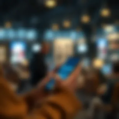 A person using a smartphone to access online banking