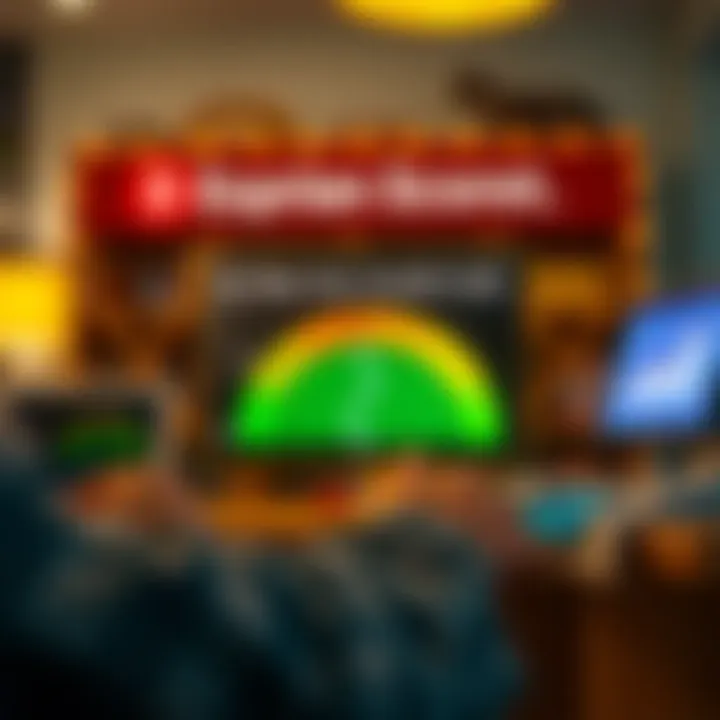 Visual representation of credit score improvement