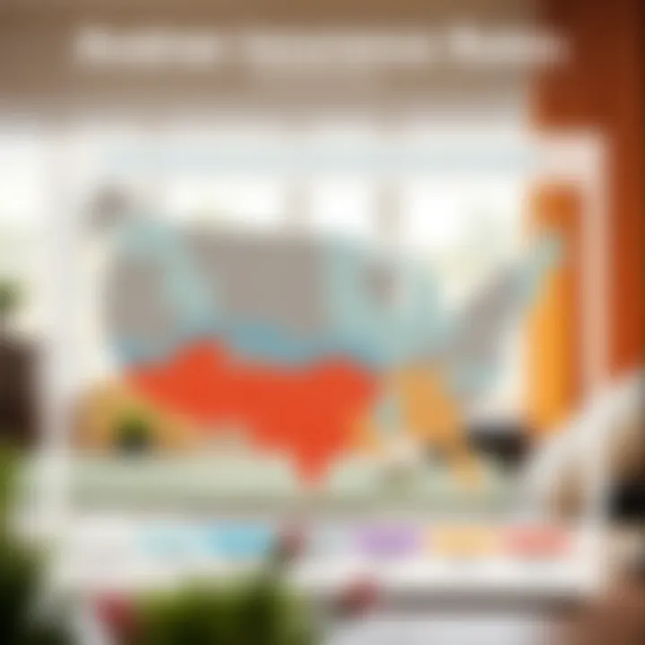 Chart illustrating home insurance rates by region