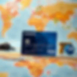 Chase Freedom Unlimited credit card on a travel-themed background