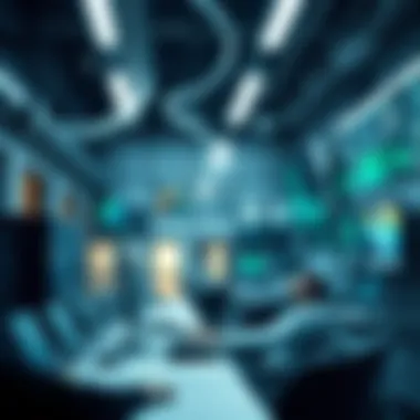 Modern Workplace Environment A modern workplace showcasing advanced technology