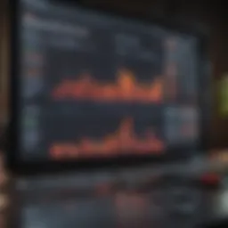 A sophisticated financial dashboard displaying investment metrics.