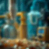 Lithium extraction process showcasing raw material