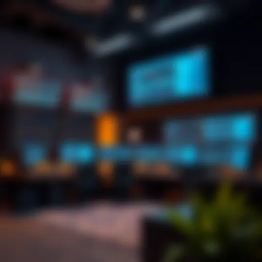 Futures trading room setup with advanced technology