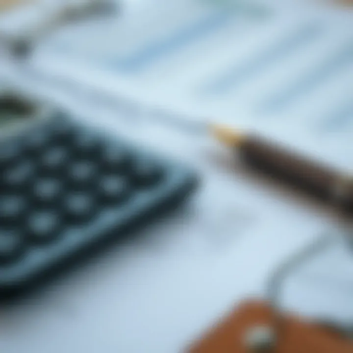 Evaluating Financial Options A calculator and financial documents symbolizing careful consideration of options