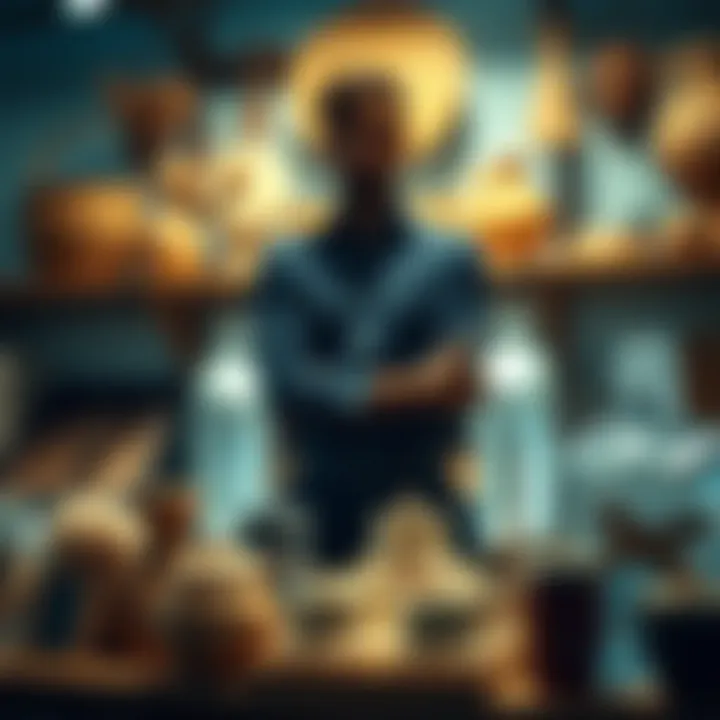 A creative display of handmade products, embodying craftsmanship