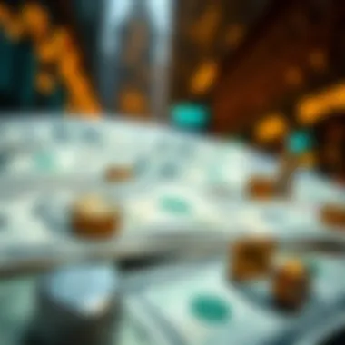 Financial Instruments Overview A detailed depiction of currency and financial instruments symbolizing global economic connectivity.