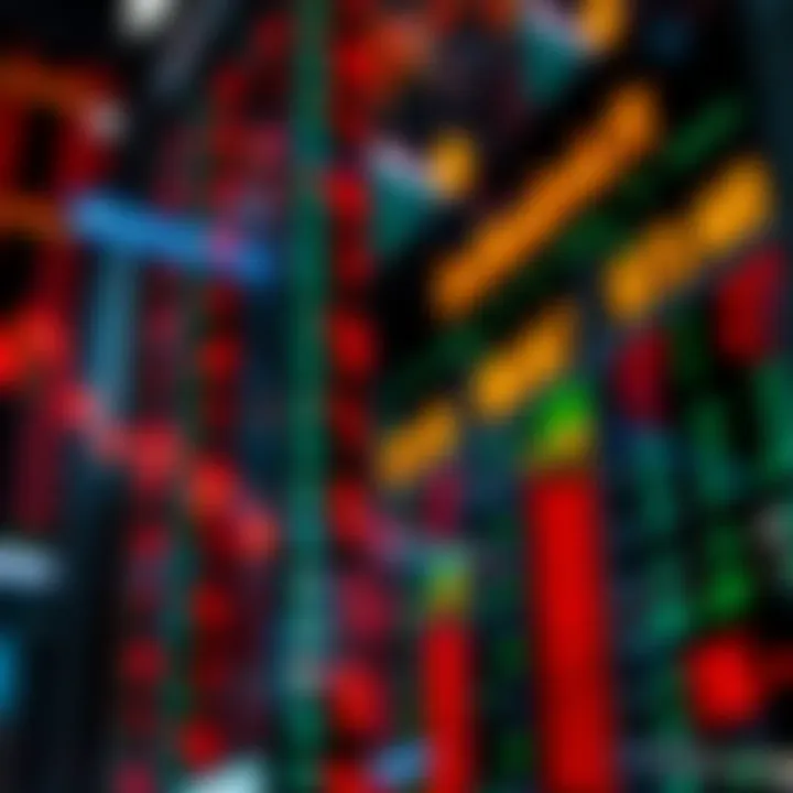 Market Ticker Symbols An intricate close-up of stock market ticker symbols reflecting the fast-paced nature of trading.