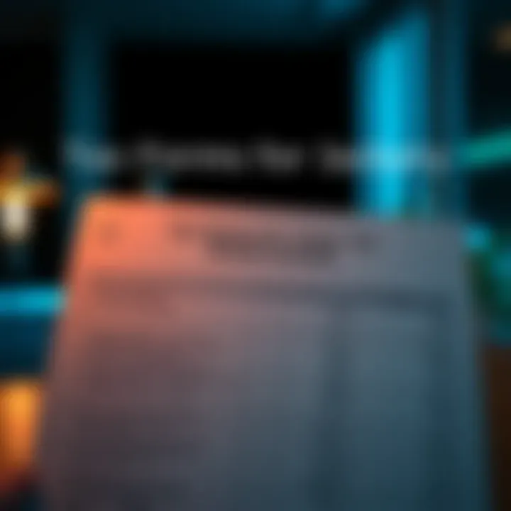 Tax Forms for Rental Income An infographic detailing the various tax forms related to rental income