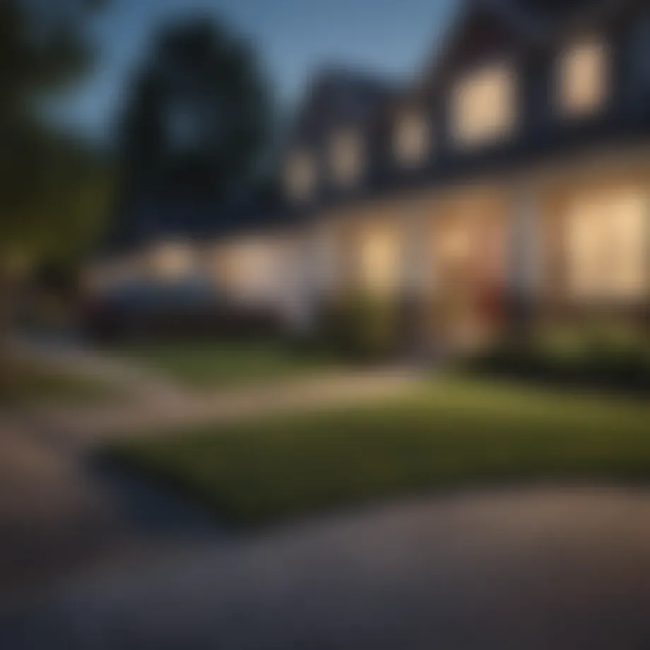 A serene suburban neighborhood showcasing diverse homes