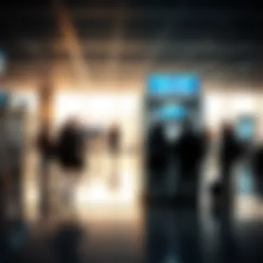 Global Entry Kiosk at Airport Global Entry kiosk at an airport with travelers