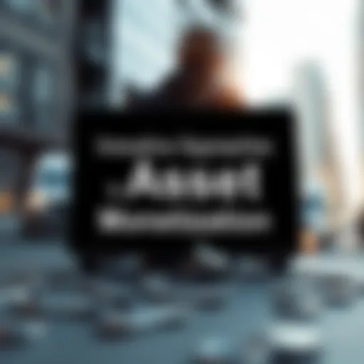 Conceptual representation of asset monetization strategies