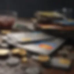 Conceptual representation of financial burden related to credit card debt.