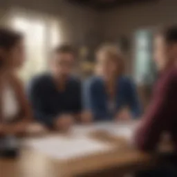 A couple discussing mortgage options with a financial advisor