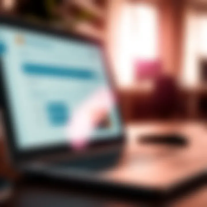 Online Banking Interface Online banking interface on a laptop