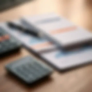 Budget Planning Tools Calculator and budget planner on desk