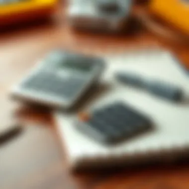 Calculator and notepad for salary computations