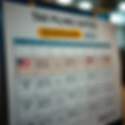 Calendar highlighting important tax dates