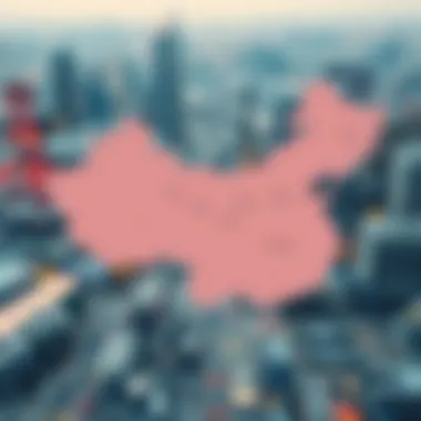 Map of China's Major Industrial Sectors Map illustrating China's industrial sectors