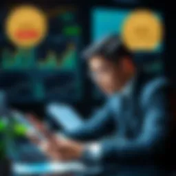 Accountant analyzing financial data