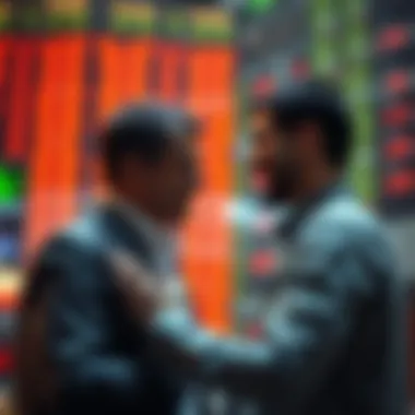 Investor Psychology in Stock Trading Illustration of investor psychology affecting stock buying decisions