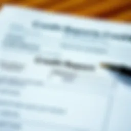 Detailed view of a credit report highlighting key sections