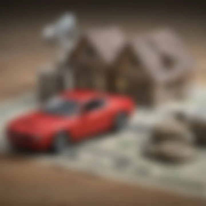 Illustration depicting the impact of deductibles on insurance premiums