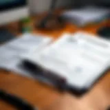 Tax extension paperwork on a desk