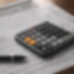 A detailed view of financial documents and a calculator illustrating debt management.