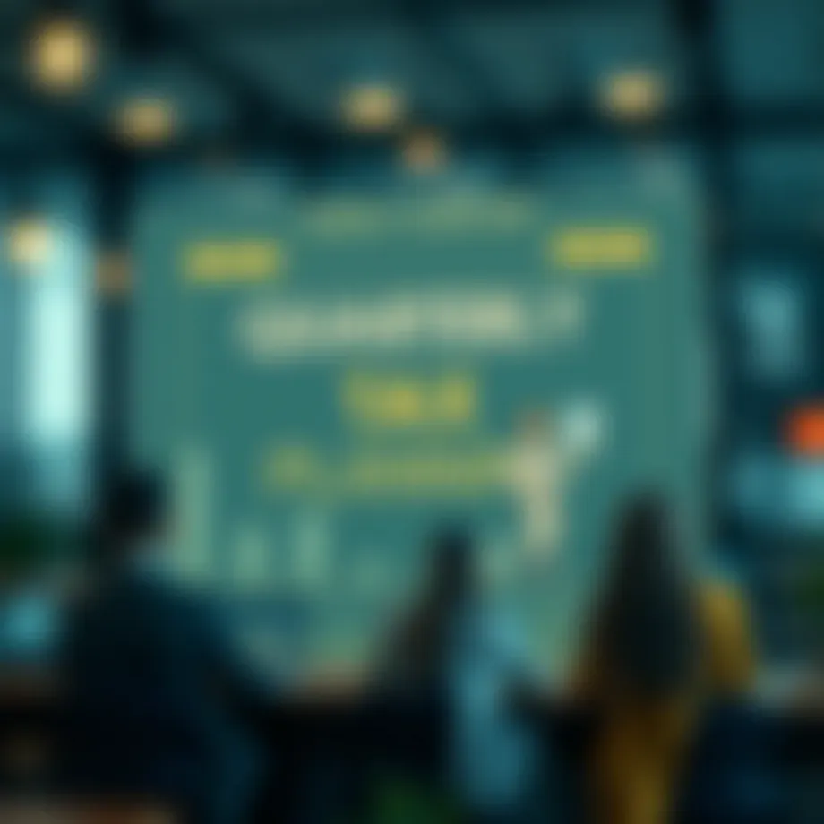 Illustration depicting the concept of quarterly tax planning