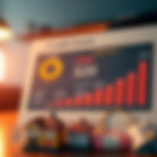 A detailed visual representation of a credit score chart