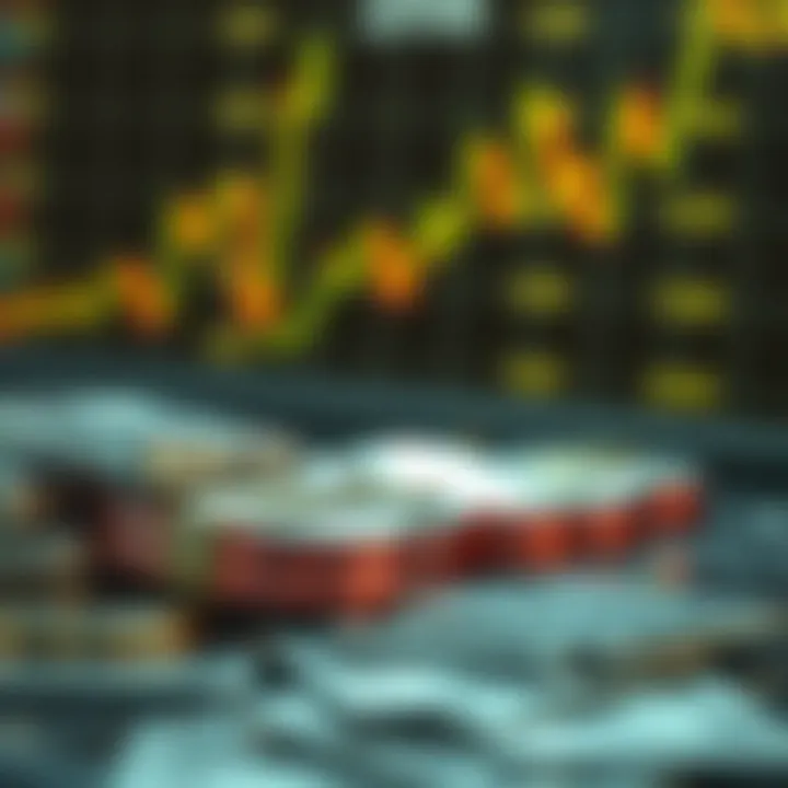 Conceptual image of financial growth with silver assets