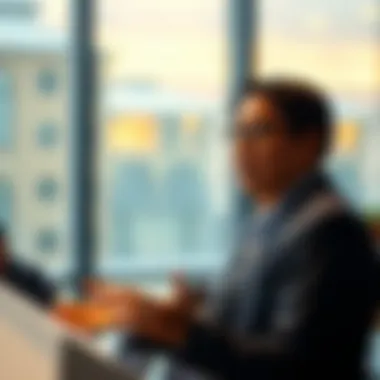 Instructor presenting innovative business strategies